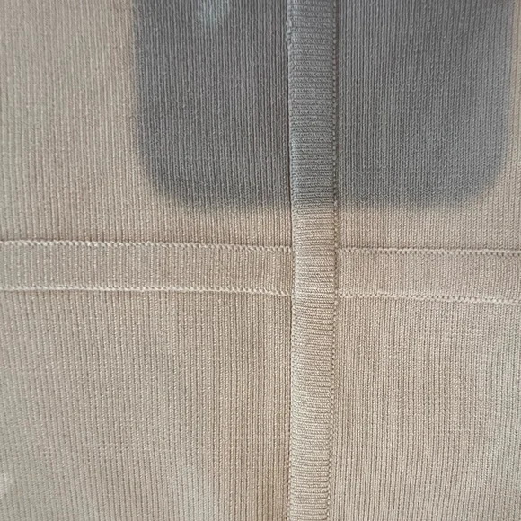 BCBGMaxAzria Tan Cream Top with Flutter Cap Sleeves - Picture 5 of 5